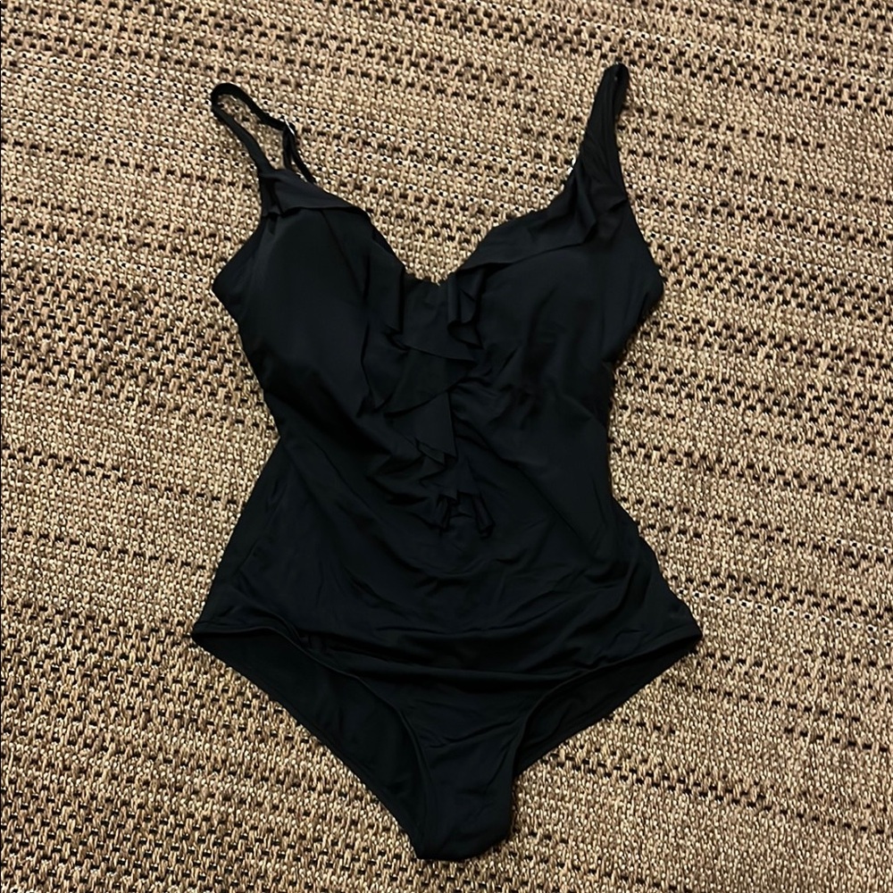 Jantzen Black One Piece Swimsuit with Adjustable Straps